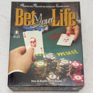 Vintage 1996 Bet Your Life Puzzle Mystery Story Birgitte Estelle Rasin Bepuzzled
